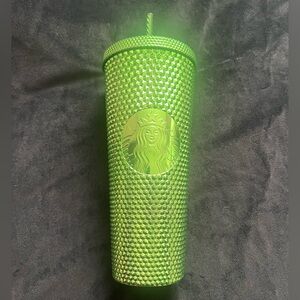 STARBUCKS 2024 Venti Neon Green Studded Textured Tumbler